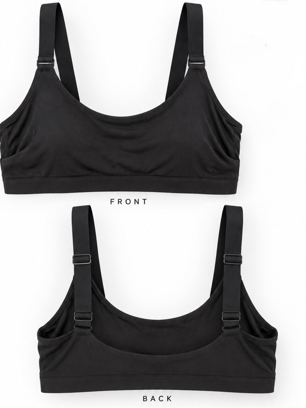 SKIMS Black Wireless Scoop Bralette with Adjustable Straps